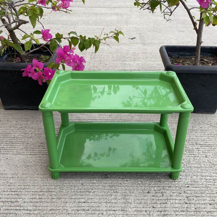 AKOIKAW 2 Layers Multi Purpose Storage Rack/Rectangular Utility Rack