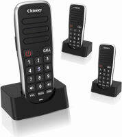 Handheld Intercoms Wireless for Home 1 Mile Range 10 Channel, Chtoocy Rechargeable Wireless Intercom System for Home Business Office, Home Room to Room Communication System (3 Packs, Black) 3 Units Black