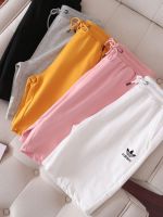 Cotton sports shorts of the same style for men and women 100  cotton light luxury casual outerwear loose mid-rise running cropped trousers trendy