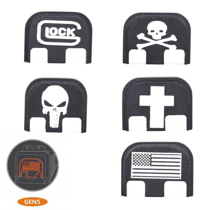 LCDVSea 1pc 6 Types Of Back Cover Glock Rear Slide Plate Cover for Gen