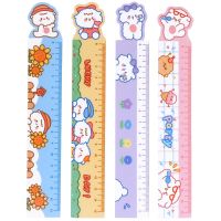 【CW】 LLD Kawaii Study Cartoon Ruler Multifunction Diy Rulers for Kids Students Office School Stationery