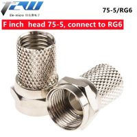 ↂ∈▩ 10 Pcs New Copper Twist On RG6 F Type Coaxial Cable Connector Plugs High Quality Connector for TV Satellite Antenna Coax Cable F