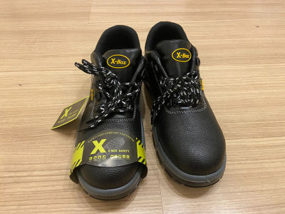 X-Box รองเท้าเซฟตี้หุ้มซ้น รองเท้าหัวเหล็กพื้นเหล็ก หนังแท้ พื้น PU เบา สวย คุณภาพสูง ราคากันเอง รองเท้า เซฟตี้ safety shoes Size:36-47
