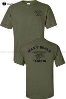 Brand New Summer Mens Short Navy Seals Team 10 Seal Logo Printed Front And Back Military MenS Tee Shirt Cute T Shirts Xs 5Xl XS-6XL