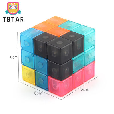 TS【ready Stock】Magnetic Magic Cube สามมิติ Fast Smooth Turning Puzzle ของเล่นเพื่อการศึกษา【cod】