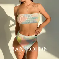 BANJEOLON New Bikini Swimsuit European and American Bikini High Waist Split Swimsuit BAN079