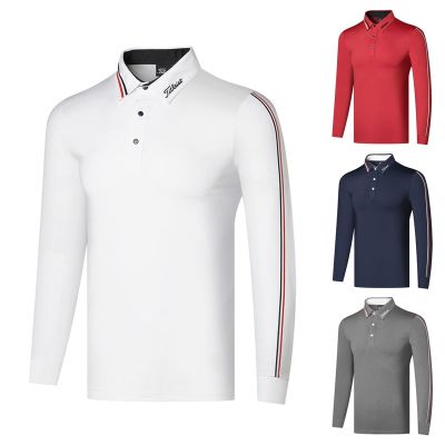 Golf clothing mens sweat-absorbing long-sleeved T-shirt outdoor sports quick-drying breathable polo shirt ball clothes W.ANGLE J.LINDEBERG Odyssey Scotty Cameron1 FootJoy DESCENNTE Amazingcre G4✶