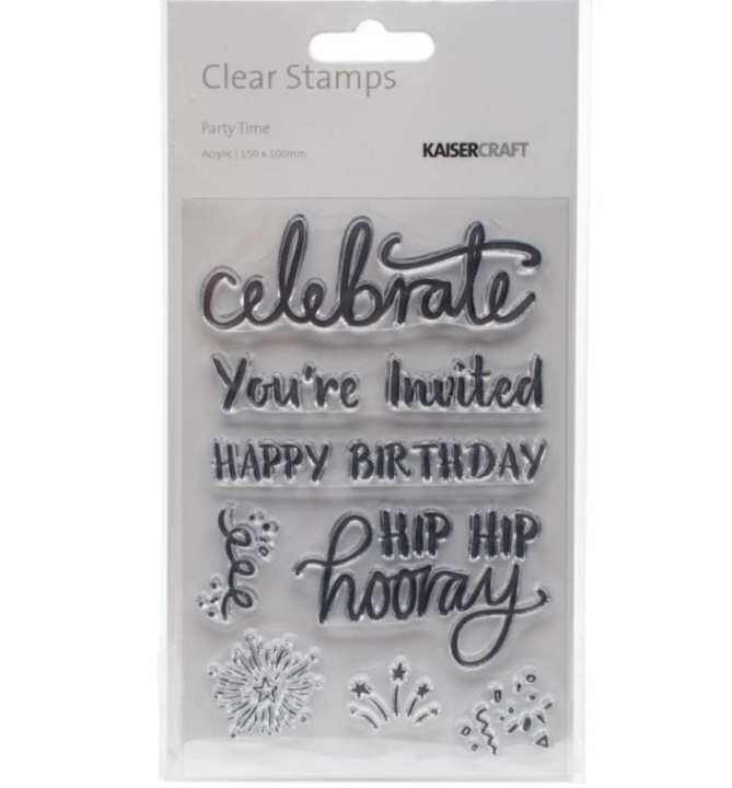 Party Time Kaisercraft Clear Stamps 6"X4" Lazada PH