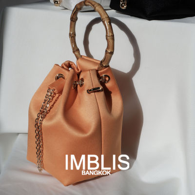 IMBLIS - IMBLIS MINI BAMBOO BUCKET SATIN BAG