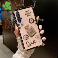 เคสสำหรับ Huawei Nova 9 Pro / Nova 9 / Nova 8 Pro / Nova 8 SE / Nova 8 / Nova 7i / Nova 7 SE / Nova 7 / Nova 5T / Nova 4E / Nova 3i กรณีหรูหราเพชรน้ำหอมรักดอกไม้รูปแบบกรณีกลับเพชรขวดน้ำหอมตกแต่ง