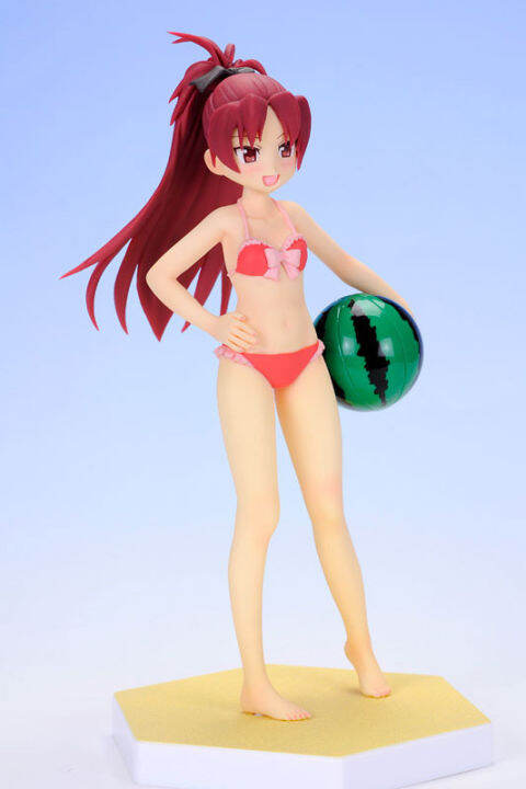 figure-ฟิกเกอร์-งานแท้-100-wave-จาก-puella-magi-madoka-magica-สาวน้อยเวทมนตร์-มาโดกะ-kyoko-sakura-kyouko-ซากุระ-เคียวโกะ-beach-queens-1-10-ชุดว่ายน้ำ-ver-original-from-japan-anime-อนิเมะ-การ์ตูน-มังงะ