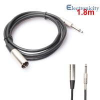 XLR 3-Pin ชาย1/4in โมโนปลั๊กไมโครโฟนสายเคเบิลเสียง