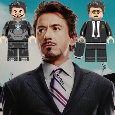 ของเล่นมินิฟิกเกอร์ Iron Man Tony Stark,ของเล่นบล็อกก่อสร้างเกมอเวนเจอร์สและพริกไทยโพการถ