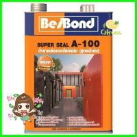 น้ำยาเคลือบเงาใสกันซึม (สูตรน้ำมัน) BESBOND A-100 3.78 ลิตรOIL-BASED GLOSS WATERPROOFING SEALER BESBOND A-100 3.78L **ราคาดีที่สุด**