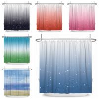 3D Digital Printing Resistant Waterproof Bathroom Shower Curtain Gradient Shower Curtain Modern Minimalist Solid color Multi-color Hotel Home Decoration Waterproof Shower Curtain with 12 Hooks