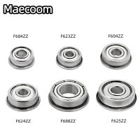 ☽☸☢ 10pcs Flange Ball Bearings F604ZZ F623ZZ F624ZZ F625ZZ F684ZZ F688ZZ 3D Printers Parts Deep Groove Pulley Wheel Aluminium Part