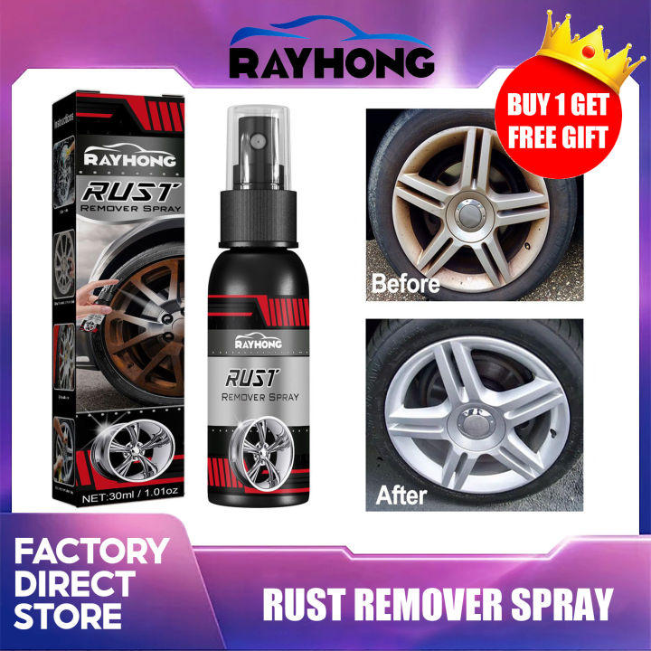 Rayhong 30ml Car Rust Remover Spray Metal Chrome Paint Car Maintenance