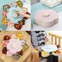 Plastic Food Candy Snack Container Case Holder Various Specifications Optional Practical Petal Shape Storage Box Organizer