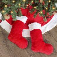 42cm Christmas Stocking Gift Hanging Bag Short Plush Stock Christmas Tree Ornaments Childrens Gifts Xmas Party Home Decoration Socks Tights