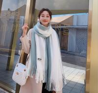 Fashion Striped Winter Scarf Patchwork Women Cashmere Warm Pashmina Foulard Female Scarves Thick Soft Bufanda Shawl Wraps