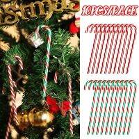 10ชิ้น/เซ็ตคริสต์มาสอะคริลิค Candy Cane Stick Sweet Christmas Tree จี้รถเครื่องประดับ2022