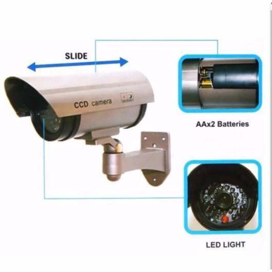 gion-dummy-ir-ccd-security-camera-silver-กล้องหลอก-สำหรับติดหลอกโจรขโมย