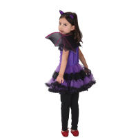 Childrens Girl Witch Vampire Halloween Costume Kids Clothing Set Carnival Cosplay Costumes Prom Dress Suit Leggings Pumpkin Bag