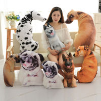 จำลอง 3D สุนัข หมอน Plush ของเล่น Husky Wolf Dog Labrador ตุ๊กตา Corgi ของขวัญวันเด็ก