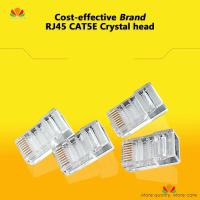 ขั้วต่อ Rj45 100ชิ้น Cat5e หัวคริสตัลปลั๊ก8p8c ปลั๊ก Ofc สายเคเบิลเครือข่ายอีเธอร์เน็ตอะแดปเตอร์สำหรับคอมพิวเตอร์