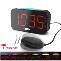 2023 New Loud Alarm Clock for Heavy Sleepers Vibrating Alarm Clock with Bed Shaker for Deaf and Hard of Hearing Night Light Snooze ?พร้อมส่ง?นาฬิกาปลุกแบบสั่น