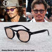 HAWAII Fashion Johnny Depp Lemtosh Sunglasses Round Tint Brand Design Glasses light brown lens