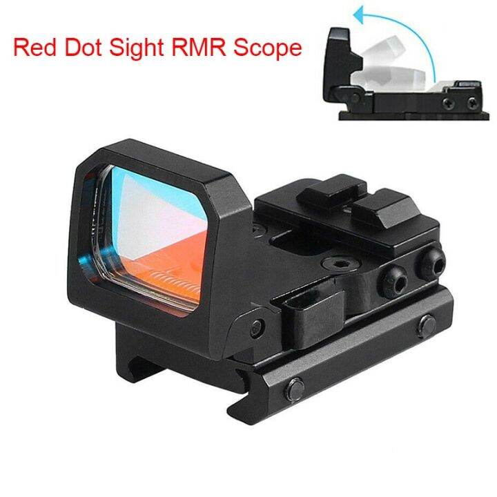 Foldable Flip Up Red Dot Sight RMR Scope 20mm Mount with Battery ...