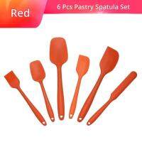 QTCF-6 Piece Silicone Pastry Spatula Set Non-stick Rubber Spatula Set Heat-resistant Spatula Kitchen Utensils Set For Baking