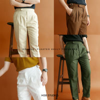 Double-Pleated Kelly Trousers กางเกงผู้ชายขายาวจีบคู่ HOB STUDIOS (5,6/65-05)