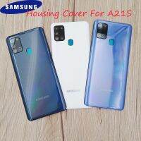 A217 Samsung Galaxy A21S A217F หลังฝาครอบแบตเตอร์รี่ในบ้านประตูหลังเคสสำหรับเปลี่ยนอะไหล่ซ่อมที่มีโลโก้เลนส์กล้องถ่ายรูป +