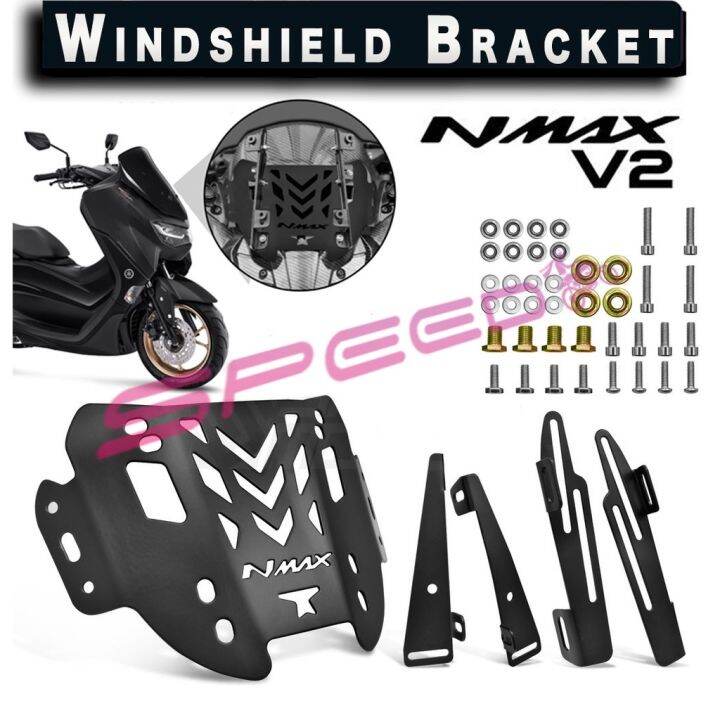 SP NMAX 2020 V2 Adjustable Windshield Side Mirror Bracket Stainless Steel with screw set Lazada PH