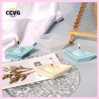 CCVG แม่พิมพ์ขี้ผึ้งสำหรับทำสบู่งานฝีมือ DIY พิมพ์เค้กซิลิโคนเรือกระดาษ3D ปาร์ตี้ในโบสถ์