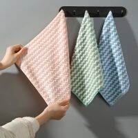 5pcs Kitchen Dishwashing Cloth Superfine Fiber Water Absorbent Cleaning Cloth For Lazy People Coral Fleece Dish Washing Cloth Dish Cloth  Towels