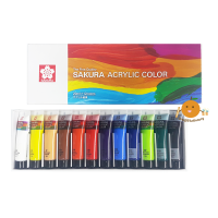 Sakura Acrylic Color สีอะคริลิค ซากุระ 12 สี