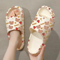 Graffiti Slippers Women Summer Slides Cartoon Shoes EVA Soft Thick Soled Outdoor Couple Shoes Non-slip Pool Indoor Home Slippers