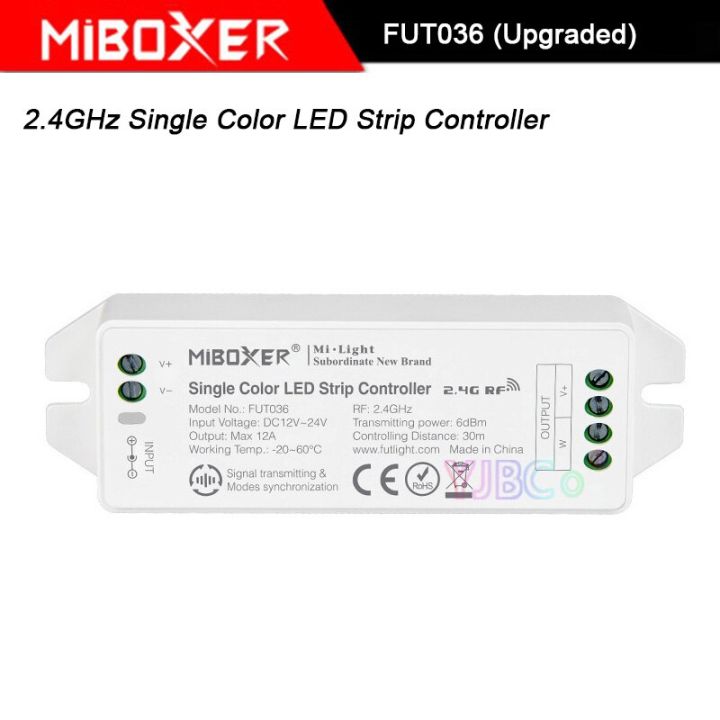 new-hot-malu70360-mipoxer-2-4ghz-fut036ชุดควบคุมไฟเดี่ยวสีแอลอีดีอัปเกรด-dc12v-24v-โคมไฟ-led-หรี่เทป