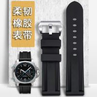 ▶★◀ Suitable for Panerai silicone watch strap male PAM111/441 black original pin buckle rubber strap 24 26mm