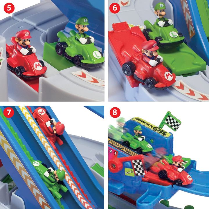 นำเข้า-epoch-games-mario-kart-racing-deluxe-vehicle-obstacle-course-พร้อม-mario-และ-luigi-kart-สำหรับอายุ-5-ปีขึ้นไป-ราคา-2-500-บาท