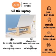 Giá Đỡ Máy Tính ALIX Kê Laptop Bằng Gỗ Để Bàn Hỗ Trợ Tản Nhiệt Có Thể Tháo