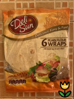 Deli Sun Plain flour Wraps  6 SHEETS // 360G.