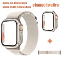 [HOT CHALIUIUILILXWE 607] สายเคสกระจกสำหรับสายคาด Apple Watch 45มม. 44มม. 41มม. 40มม. 40มม. สายนาฬิกา IWatch Serise 4 5 6 Se 7 8สายลูปอัลไพน์