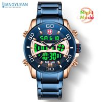 ZZOOI 2022 Luxury Top Brand Mens Wrist Watch Military Digital Sport Watches For Man Steel Strap Quartz Clock Male Relogio Masculino