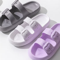 Buckle Bathroom Slippers Summer Indoor Eva Slides Home Sandals Slippers Men Women Non-Slip Household Family Bath Shoes