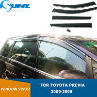 Deflectors หน้าต่างด้านข้างสำหรับ Toyota Previa Estima 2000 2001 2002 2003 2004 2005 Weathershields Window Visors Sun Rain Guards SUNZ