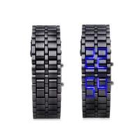 【Wrist watch】 Man Digital Wrist with Clasp Metal  Shipping